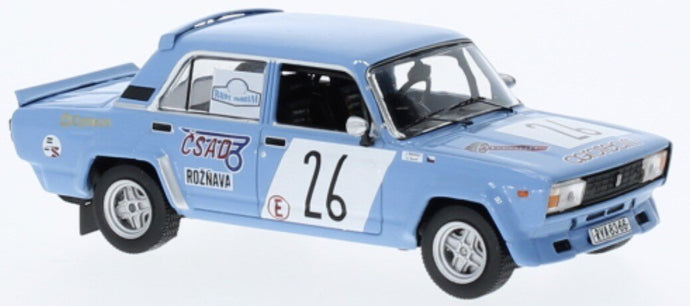 LADA FIAT 2105 VFTS N 26 RALLY PRIBRAM 1986 JAN RAKOTTYAI - EMIL SLAVIK LIGHT BLUE 1:43
