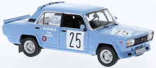 Indlæs billede til gallerivisning LADA FIAT 2105 VFTS N 25 RALLY PRIBRAM 1986 VACLAV CHLUSTINA - MIROSLAV HRBEK LIGHT BLUE 1:43