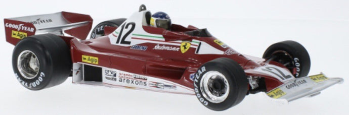FERRARI F1 312T2B TEAM SCUDERIA FERRARI SPA SEFAC N 12 3rd SWEDEN GP 1977 CARLOS REUTEMANN RED WHITE 1:18