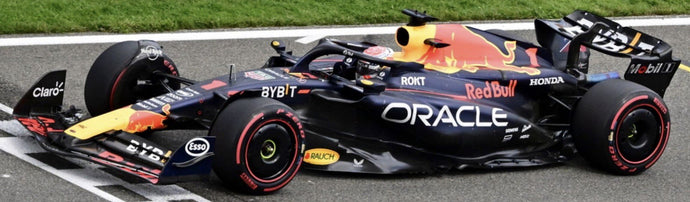 RED BULL F1 RB19 TEAM ORACLE RED BULL RACING N 1 WORLD CHAMPION WINNER BELGIAN GP 2023 MAX VERSTAPPEN MATT BLUE 1:43