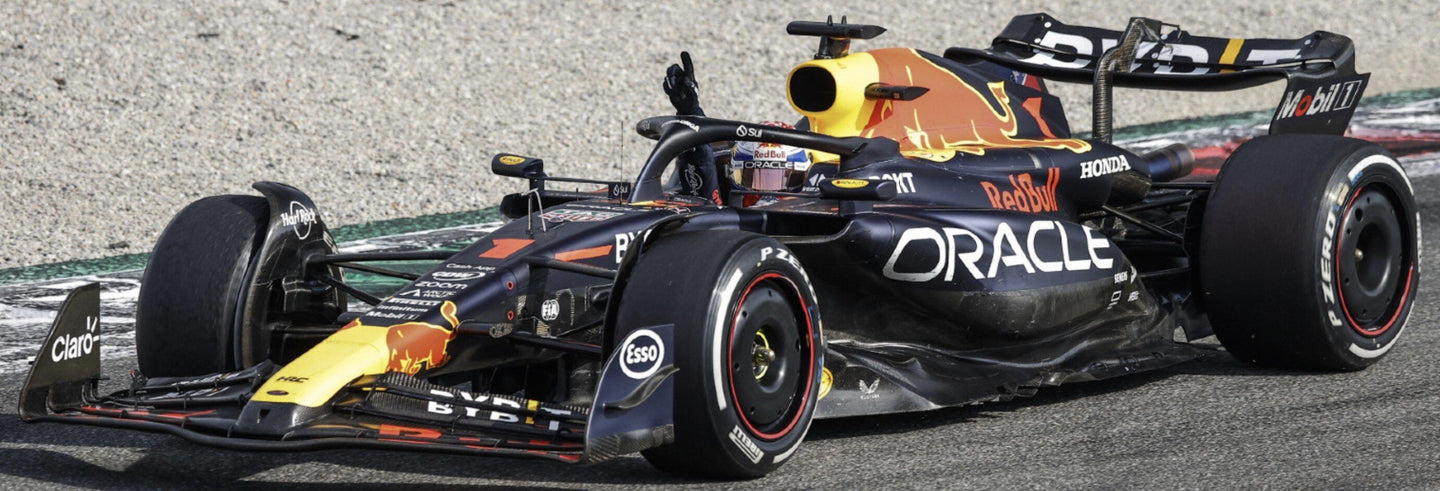 RED BULL F1 RB19 TEAM ORACLE RED BULL RACING N 1 WORLD CHAMPION WINNER MONZA ITALY GP 2023 MAX VERSTAPPEN MATT BLUE 1:43