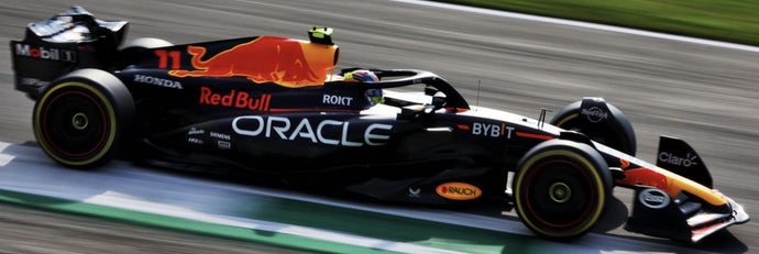 RED BULL F1 RB19 TEAM ORACLE RED BULL RACING N 11 2nd MONZA ITALY GP 2023 SERGIO PEREZ MATT BLUE 1:18