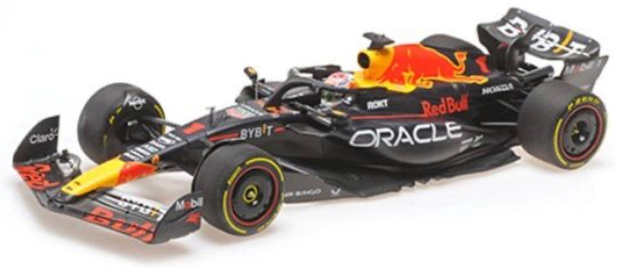 Red Bull RB19 RACING ORACLE #1 MAX VERSTAPPEN WINNER JAPANESE GP 2023 mørk blå/rød/gul 1:18