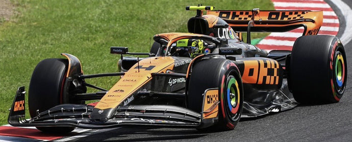 McLAREN F1 MCL60 TEAM McLAREN N 4 2nd JAPAN GP 2023 LANDO NORRIS WHITE ORANGE BLACK 1:43