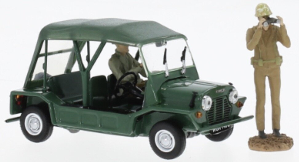 Mini Moke Verte 1/43 Avec Figurines Militaires - Vitesse Réf 21156, Mini Neuve Sous Boîte