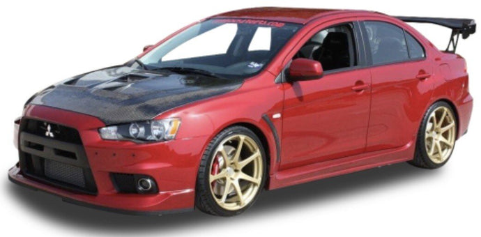 MITSUBISHI LANCER EVOLUTION X 2008 RED MET BLACK 1:43
