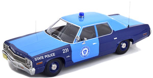 Dodge MONACO - MASSACHUSETTS STATE POLICE 1974 lys blå/blå 1:18