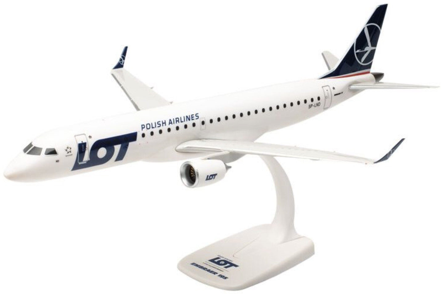 Embraer E195 LOT Polish Airlines hvid/mørk blå 1:200