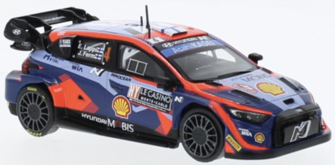 Hyundai i20 N RALLY1 #4 LAPPI/FERM RALLY MONTE CARLO 2023 blå/rød 1:43