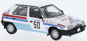 Skoda FAVORIT 136L #50 BERGER/JAKUBEC RALLY BOHEMIA 1989 hvid/blå/rød 1:43