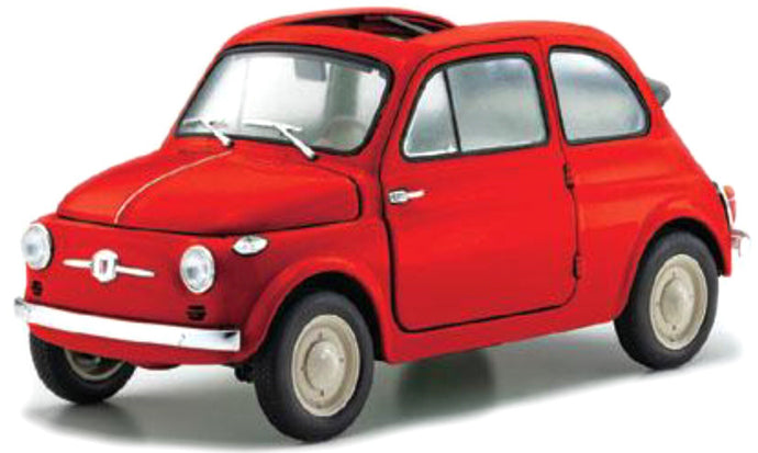 FIAT 500 D CABRIOLET OPEN 1960 ROSSO CORALLO - RED 1:18