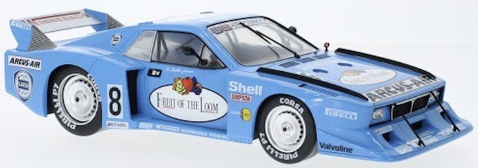 LANCIA BETA MONTECARLO TURBO Gr.5 TEAM GS SPORT FRUIT OF THE LOOM N 8 GRC ADAC SUPERSPRINT NURBURGRING 1981 SIEGFRIED MULLER Jr. LIGHT BLUE 1:18