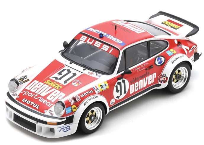 PORSCHE 911 934 3.0L F6 TURBO TEAM ASA CACHIA N 91 24h LE MANS 1980 C.BUSSI - B.SALAM - C.GRANDET RED WHITE 1:18