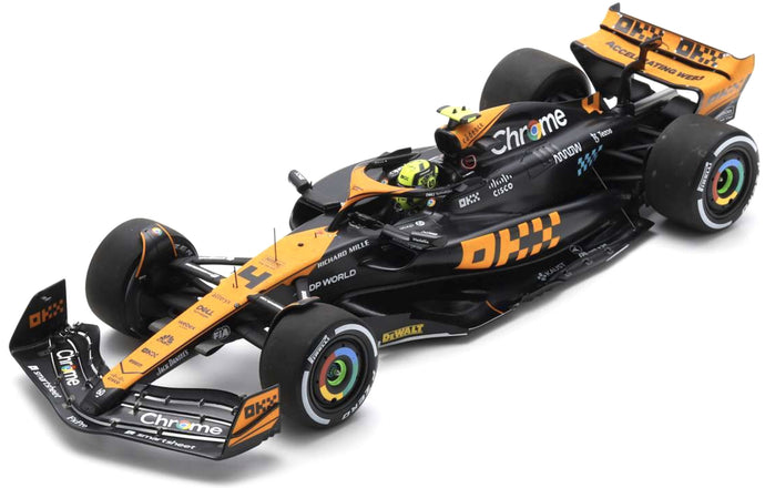 McLAREN F1 MCL60 TEAM McLAREN N 4 2nd JAPAN GP 2023 LANDO NORRIS ORANGE BLUE BLACK 1:18