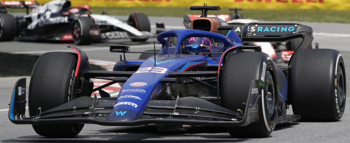 WILLIAMS F1 FW45 TEAM WILLIAMS RACING GULF N 23 AUSTIN USA GP 2023 ALEXANDER ALBON BLUE BLACK 1:18