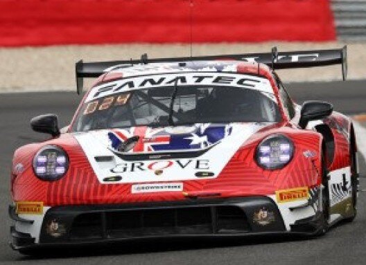 PORSCHE 911 992 GT3 R TEAM GROVE RACING N 23 24h SPA 2023 S.GROVE - B.GROVE - A.DE PASQUALE - E.BAMBER RED WHITE 1:43