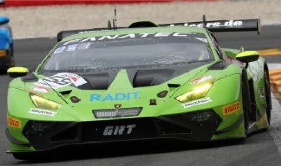 LAMBORGHINI HURACAN GT3 EVO 2 TEAM GRASSER RACING 24h SPA 2023 F.CRESTANI - S.NEARY - G.TWERASER - R.CAPO GREEN BLACK 1:43
