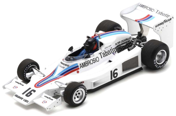 Shadow DN8 #16 JACKIE OLIVER SWEDEN GP 1977 hvid/blå/rød 1:43