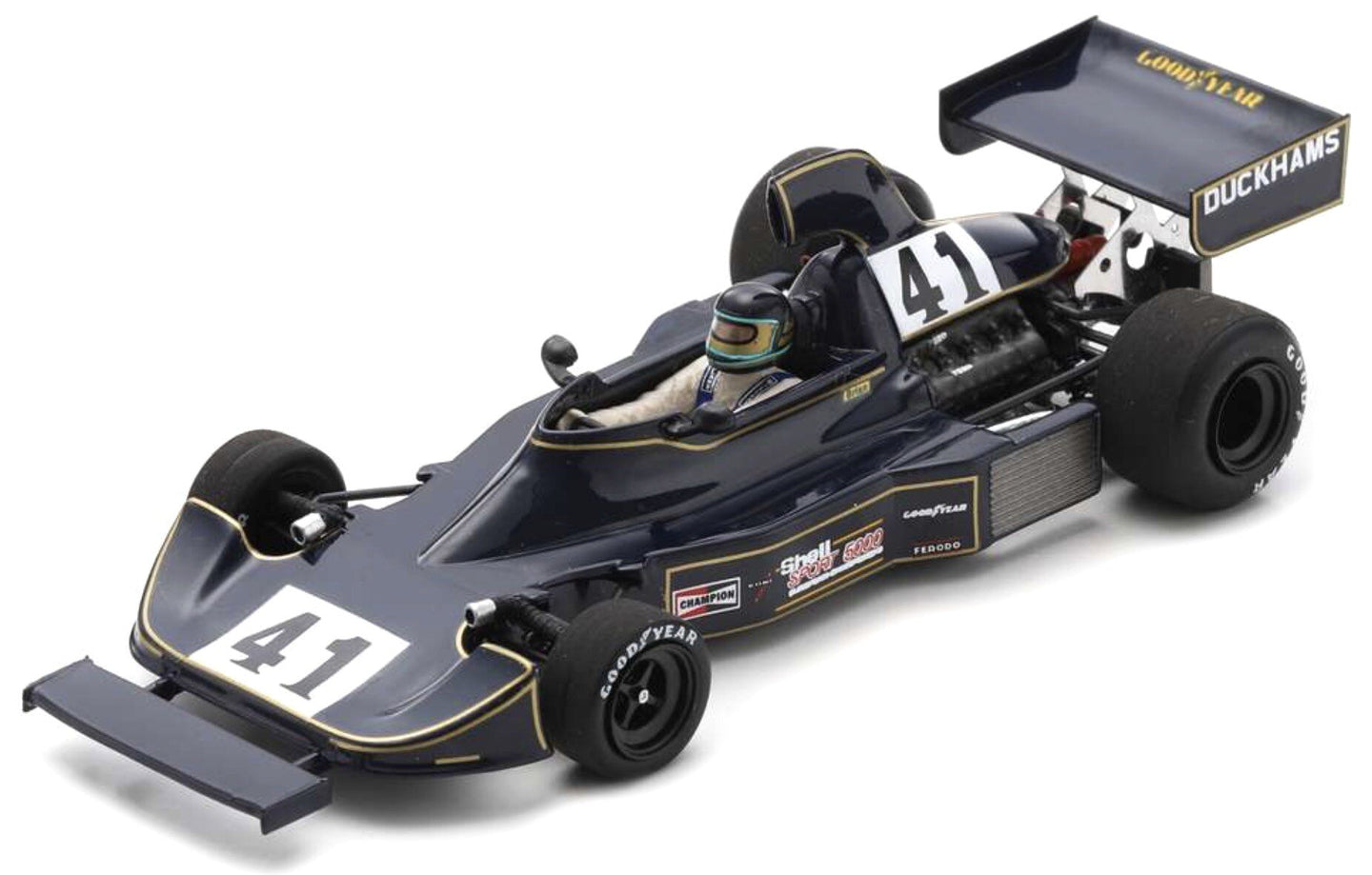 WILLIAMS FW04 #41 BRIAN McGUIRE INTERNATIONAL TROPHY 1976 mørk blå/gul 1:43