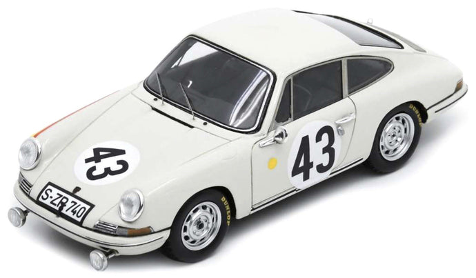 PORSCHE 911S 1991cc COUPE TEAM J.FRANC N 43 24h LE MANS 1967 ANTONY FISCHABER - JACQUES DEWES WHITE 1:43