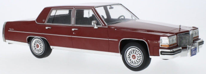 Cadillac FLEETWOOD BROUGHAM 1982 mørk rød metallic 1:18
