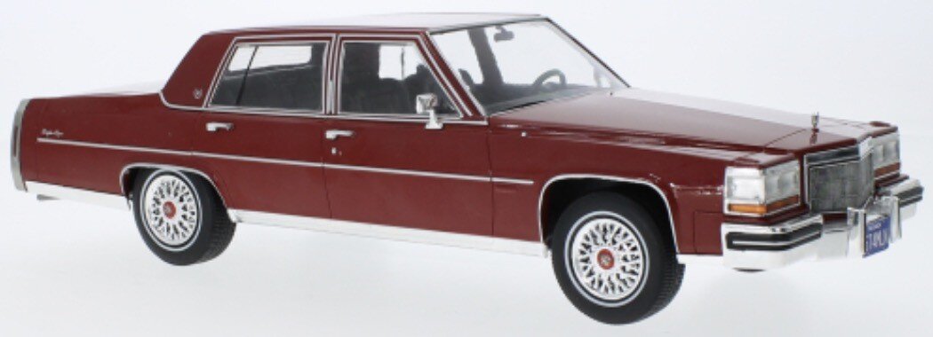 Cadillac FLEETWOOD BROUGHAM 1982 mørk rød metallic 1:18