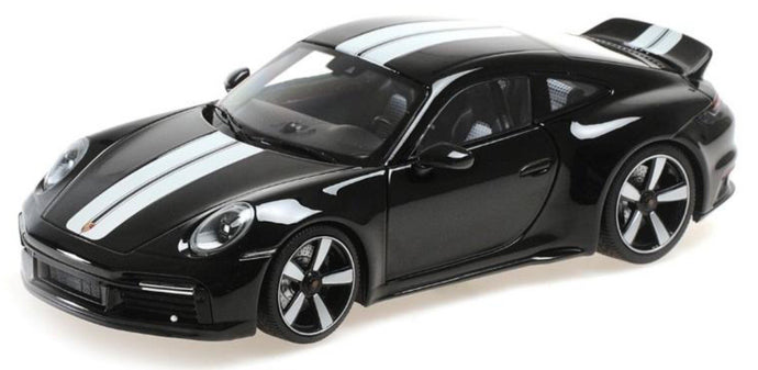 Porsche 911 (992) SPORT CLASSIC 2022 sort/hvid 1:18