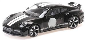 Porsche 911 (992) SPORT CLASSIC 2022 sort/hvid 1:18