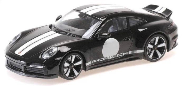 Porsche 911 (992) SPORT CLASSIC 2022 sort/hvid 1:18