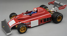 Indlæs billede til gallerivisning Ferrari 312 B3 CLAY REGAZZONI TEST MONZA + FIGUUR rød/hvid/sølv 1:18