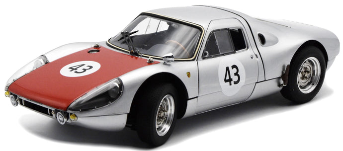 PORSCHE 904 CARRERA GTS ch.904-025 N 26 SILVERSTONE INTERNATIONAL GRAND TOURING 1964 INNES IRELAND SILVER RED 1:18