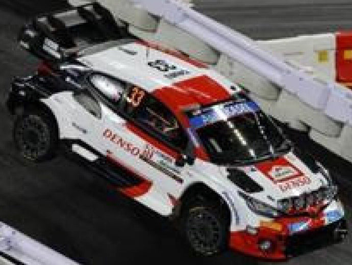 TOYOTA YARIS GR HYBRID RALLY1 TEAM TOYOTA GAZOO RACING WRT N 33 WINNER RALLY JAPAN 2023 ELFYN EVANS - SCOTT MARTIN WHITE RED BLACK 1:43