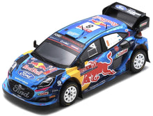 Indlæs billede til gallerivisning FORD ENGLAND PUMA RALLY1 TEAM FORD WORLD RALLY M-SPORT N 8 WINNER RALLY CHILE 2023 OTT TANAK - MARTIN JARVEOJA BLUE YELLOW RED 1:43