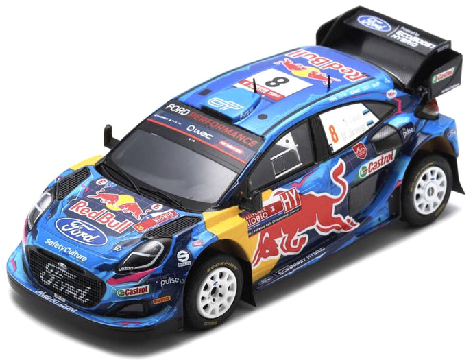 FORD ENGLAND PUMA RALLY1 TEAM FORD WORLD RALLY M-SPORT N 8 WINNER RALLY CHILE 2023 OTT TANAK - MARTIN JARVEOJA BLUE YELLOW RED 1:43