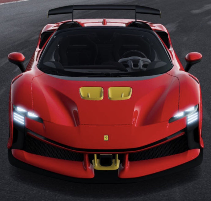 FERRARI SF90 XX STRADALE SPIDER 2024 ROSSO PORTOFINO - RED MET YELLOW BLACK 1:43