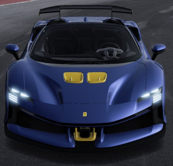 FERRARI SF90 XX STRADALE SPIDER 2024 BLU ELETTRICO - BLUE YELLOW BLACK 1:43