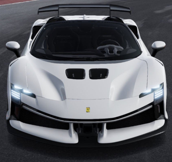 FERRARI SF90 XX STRADALE SPIDER 2024 BIANCO CERVINO - WHITE BLACK 1:43