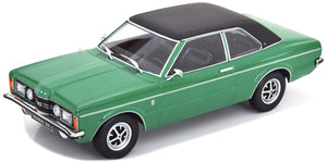 FORD ENGLAND TAUNUS GXL WITH VINYL ROOF 1971 GREEN MATT BLACK 1:18