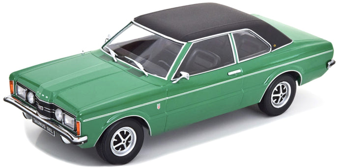 FORD ENGLAND TAUNUS GXL WITH VINYL ROOF 1971 GREEN MATT BLACK 1:18