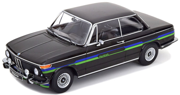 BMW 2002 ALPINA 1974 sort/blå/grøn 1:18