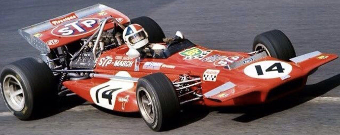 March 701 #14 CHRIS AMON 2nd PLACE FRENCH GP 1970 rød 1:18
