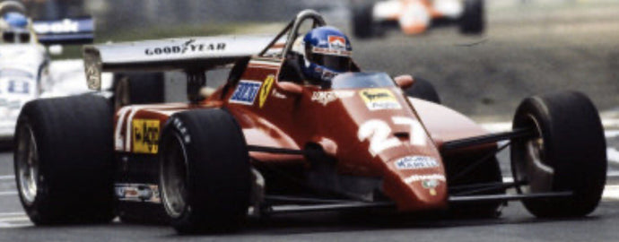 FERRARI F1 126C2 (late version) N 27 2nd MONZA ITALY GP (with pilot figure) 1982 PATRICK TAMBAY RED 1:18