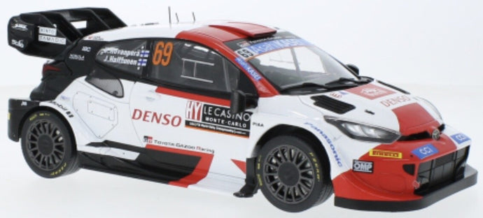 Toyota GR YARIS RALLY1 HYBRID #69 ROVANPERA/HALTTUNEN RALLY MONTE CARLO 2023 hvid/sort/rød 1:18