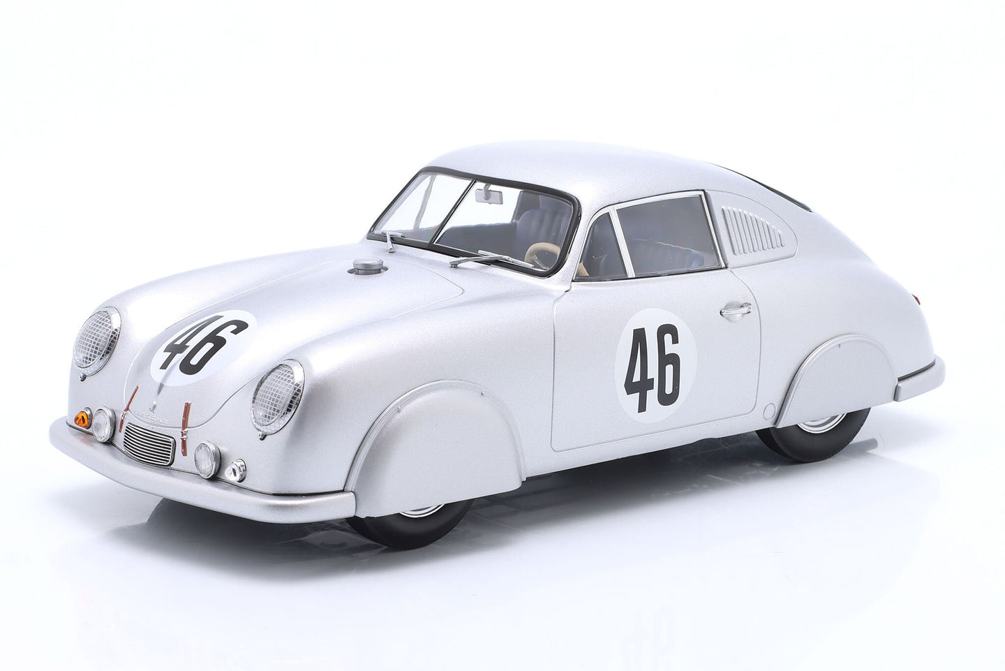 PORSCHE 356 SL COUPE TEAM PORSCHE K.G. N 46 WINNER CLASS 24h LE MANS 1951 AUGUSTE VEUILLET - EDMOND MOUCHE SILVER 1:18