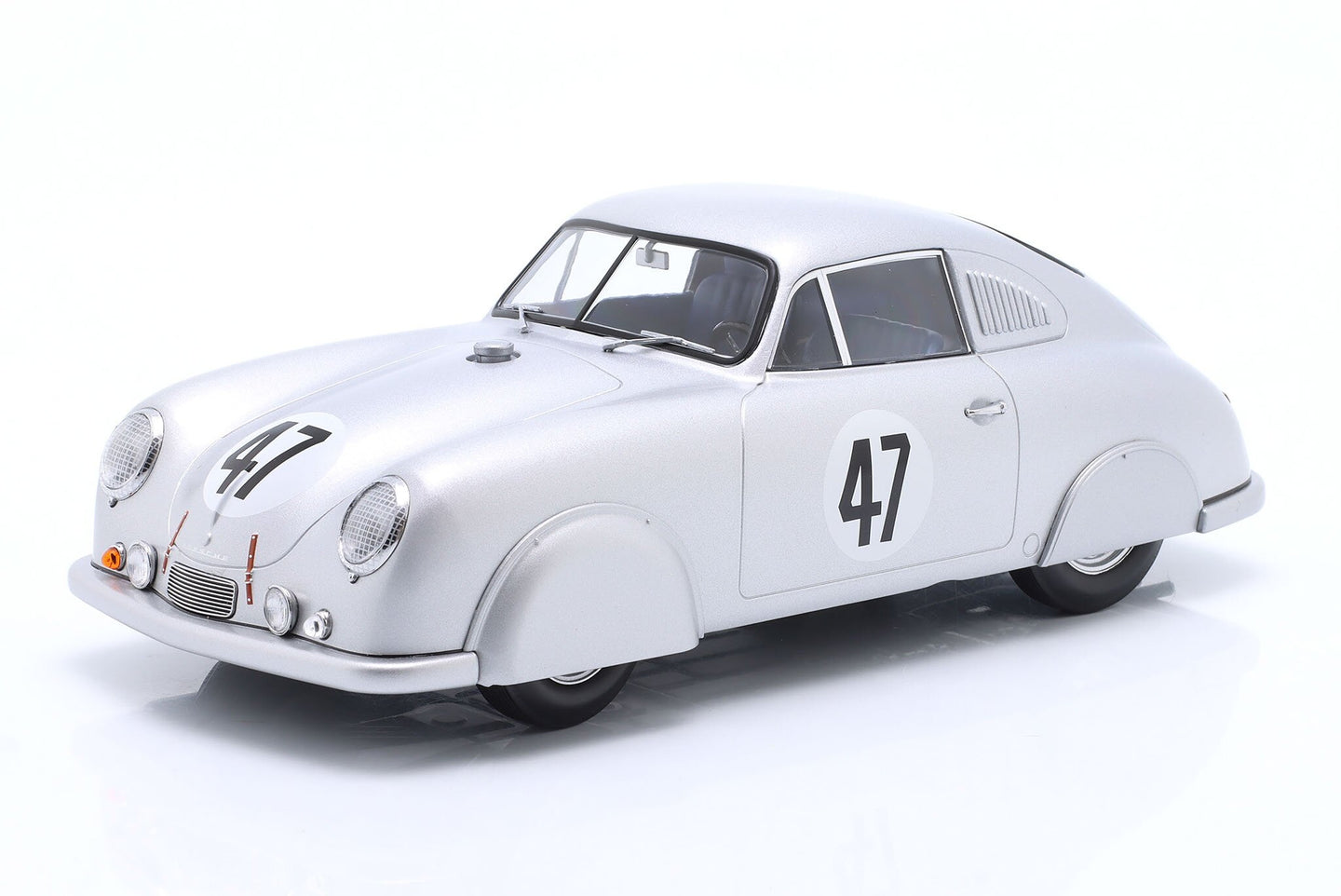 PORSCHE 356 SL COUPE TEAM PORSCHE K.G. N 47 24h LE MANS 1951 RUDOLF SAUERWEIN - ROBERT BRUNET SILVER 1:18