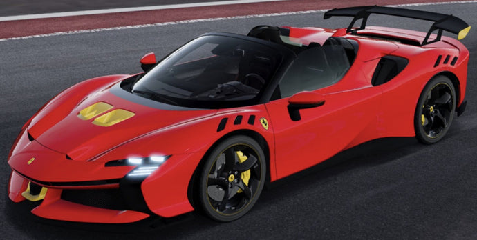 Ferrari SF90 XX SPIDER rød/gul 1:18