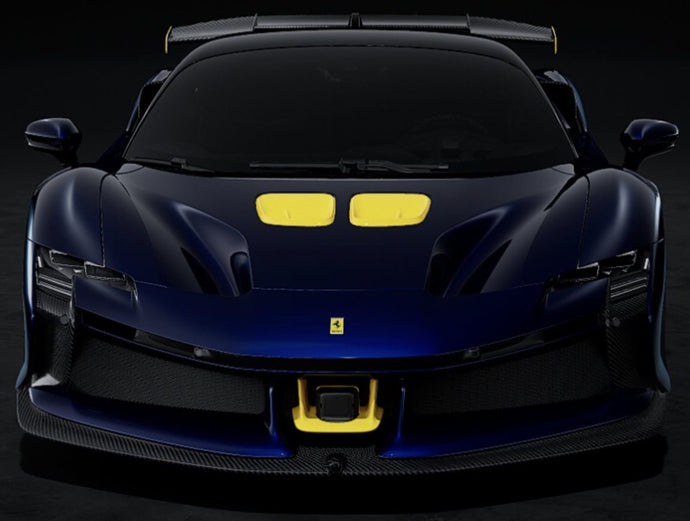 FERRARI SF90 XX STRADALE 2024 BLU TOUR DE FRANCE - BLUE BLACK YELLOW 1:43