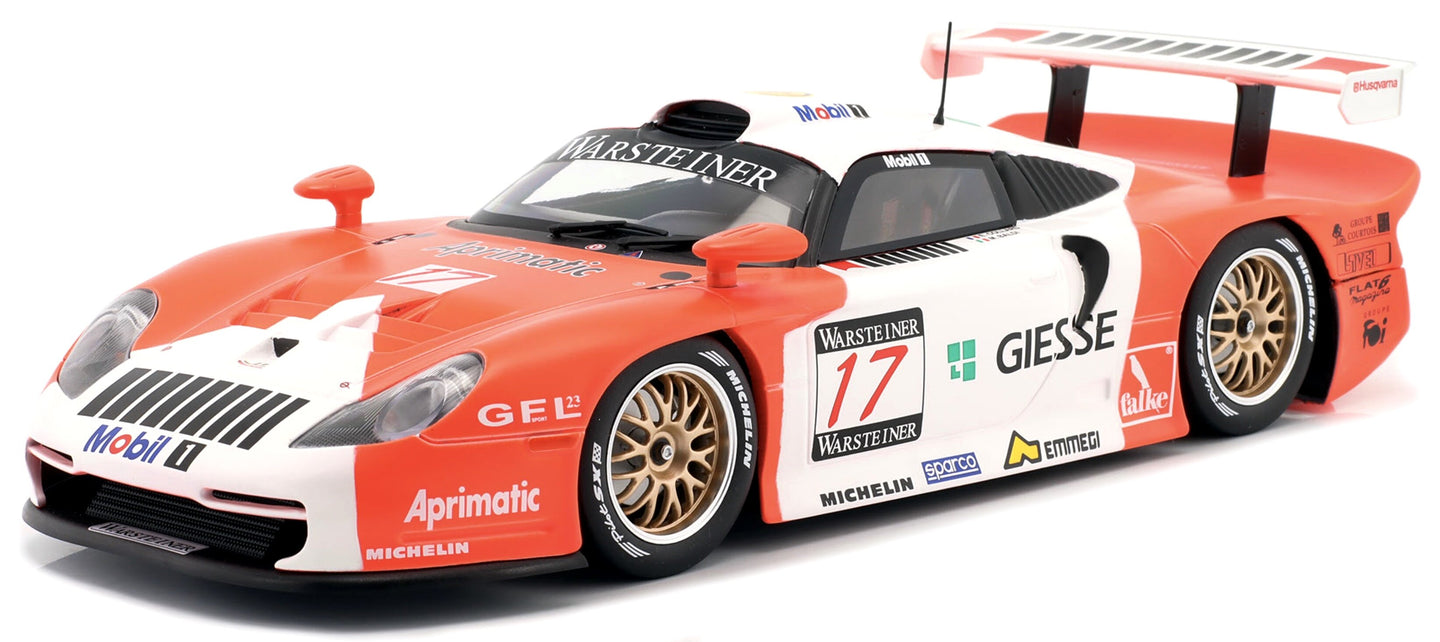 PORSCHE 911 3.2L GT1 EVO TEAM N 17 FIA GT CHAMPIONSHIP 1997 EMMANUEL COLLARD - MAURO BALDI RED WHITE 1:18
