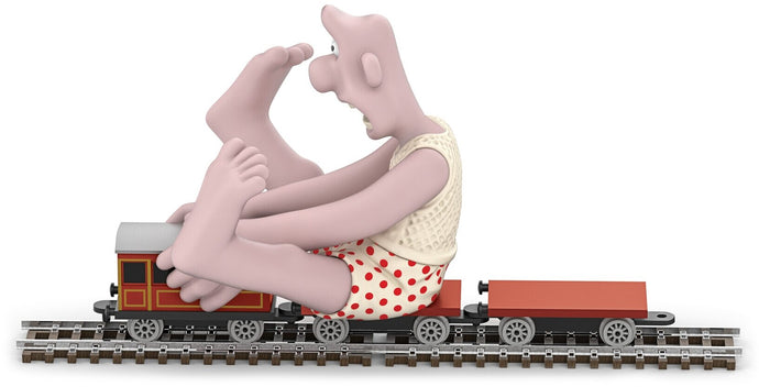 WALLACE & GROMIT - THE WRONG TROUSERS - WALLACE & FLATBED WAGON rød/grå
