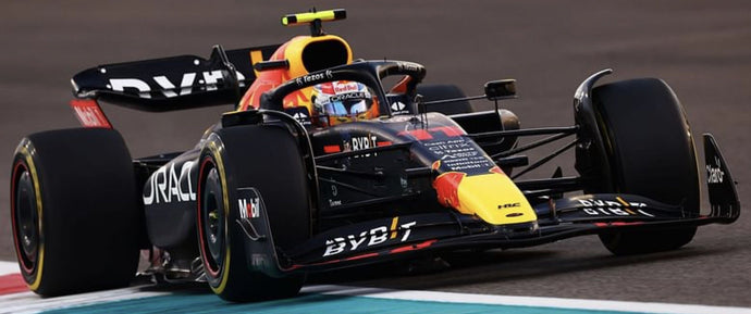 RED BULL F1 RB19 TEAM ORACLE RED BULL RACING N 11 4th ABU DHABI GP 2023 SERGIO PEREZ MATT BLUE 1:43